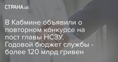 Виктор Ляшко - В Кабмине объявили о повторном конкурсе на пост главы НСЗУ. Годовой бюджет службы - более 120 млрд гривен - strana.ua - Украина