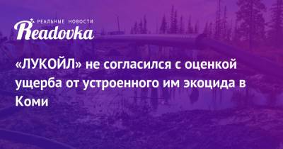 Вагит Алекперов - «ЛУКОЙЛ» не согласился с оценкой ущерба от устроенного им экоцида в Коми - readovka.ru - респ. Коми