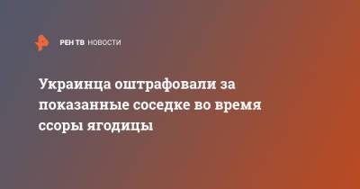 Украинца оштрафовали за показанные соседке во время ссоры ягодицы - ren.tv - Украина - Херсон