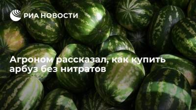 Агроном рассказал, как купить арбуз без нитратов - ria.ru - Москва - Россия