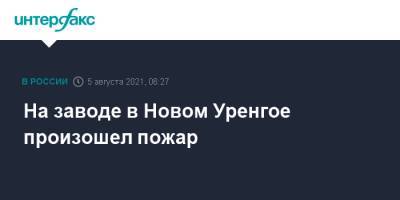 На заводе в Новом Уренгое произошел пожар - interfax.ru - Москва - Россия - окр. Янао - район Пуровский - Новый Уренгой