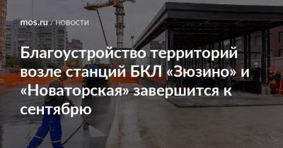 Петр Бирюков - Благоустройство территорий возле станций БКЛ «Зюзино» и «Новаторская» завершится к сентябрю - mos.ru - Москва - Благоустройство