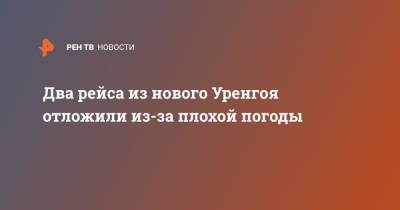 Два рейса из нового Уренгоя отложили из-за плохой погоды - ren.tv - Москва - США - Новый Уренгой