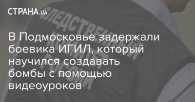 В Подмосковье задержали боевика ИГИЛ, который научился создавать бомбы с помощью видеоуроков - strana.ua - Россия - Украина - Московская обл.