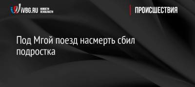 Под Мгой поезд насмерть сбил подростка - ivbg.ru - Москва - Украина - Ленинградская обл. - Мурманск - р-н Кировский