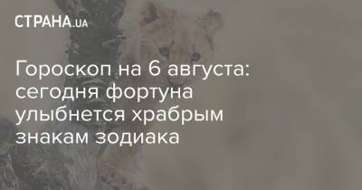 Гороскоп на 6 августа: сегодня фортуна улыбнется храбрым знакам зодиака - strana.ua - Украина