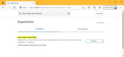 Microsoft добавила в браузер Edge сверхбезопасный режим Edge Super Duper Secure Mode - bin.ua - Украина - Microsoft