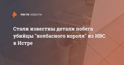 Стали известны детали побега убийцы "колбасного короля" из ИВС в Истре - ren.tv