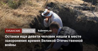 Останки еще девяти человек нашли в месте захоронения времен Великой Отечественной войны в Темрюкском районе - kubnews.ru - Россия - Краснодарский край - район Темрюкский - Следственный Комитет
