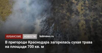 В пригороде Краснодара загорелась сухая трава на площади 700 кв. м - kubnews.ru - Россия - Краснодарский край - Краснодар
