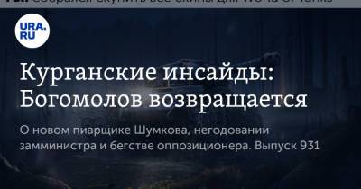 Вадим Шумков - Курганские инсайды: Богомолов возвращается - ura.news - Афганистан - Курганская обл.