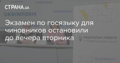 Экзамен по госязыку для чиновников остановили до вечера вторника - strana.ua - Украина