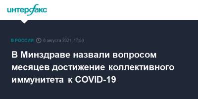 Михаил Мурашко - Виктор Фисенко - В Минздраве назвали вопросом месяцев достижение коллективного иммунитета к COVID-19 - interfax.ru - Москва - Россия