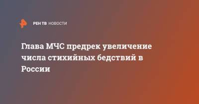 Евгений Зиничев - Глава МЧС предрек увеличение числа стихийных бедствий в России - ren.tv - Россия