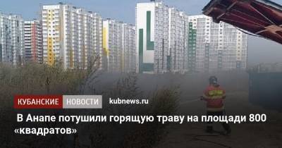 В Анапе потушили горящую траву на площади 800 «квадратов» - kubnews.ru - Анапа - Краснодарский край - Краснодар - Геленджик - округ Прикубанский, Краснодар