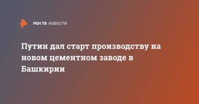 Владимир Путин - Путин дал старт производству на новом цементном заводе в Башкирии - ren.tv - Австрия - Россия - Башкирия - район Абзелиловский