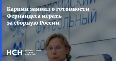 Марио Фернандес - Валерий Карпин - Карпин заявил о готовности Фернандеса играть за сборную России - nsn.fm - Москва - Россия - с. 2017 Года
