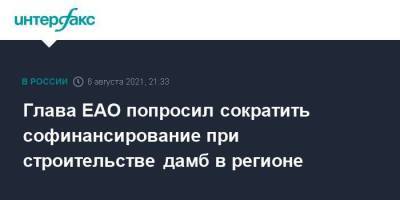 Владимир Путин - Ростислав Гольдштейн - Глава ЕАО попросил сократить софинансирование при строительстве дамб в регионе - smartmoney.one - Москва - Еврейская обл.