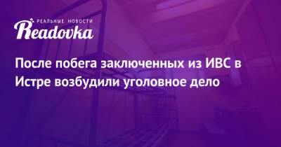 Ольга Врадий - Владимир Маругов - Александр Мавриди - После побега заключенных из ИВС в Истре возбудили уголовное дело - readovka.ru - Россия