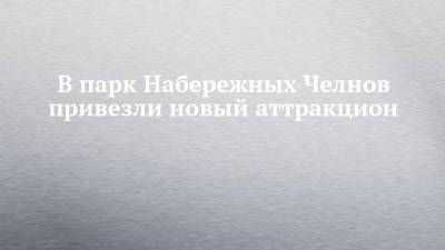 В парк Набережных Челнов привезли новый аттракцион - chelny-izvest.ru - Набережные Челны - Волгоград - Рим