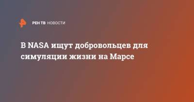 Sky News - В NASA ищут добровольцев для симуляции жизни на Марсе - ren.tv - США - Техас