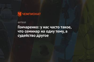 Виктор Гончаренко - Гончаренко: у нас часто такое, что семинар на одну тему, а судейство другое - championat.com - Россия - Санкт-Петербург - Краснодар