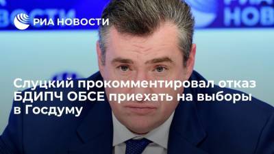 Леонид Слуцкий - Депутат Леонид Слуцкий прокомментировал влияние отказа БДИПЧ ОБСЕ на выборы в Госдуму - ria.ru - Москва - Россия