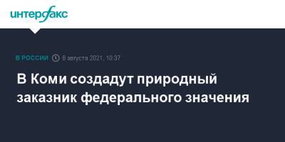 Михаил Мишустин - В Коми создадут природный заказник федерального значения - interfax.ru - Москва - Россия - респ. Коми - Забайкальский край
