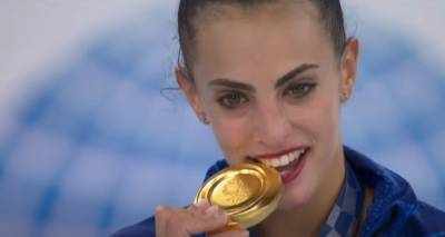 Лина Ашрам - Артем Долгопят - Мазаль Тов!!! Линой Ашрам, 22-летняя девушка принесла Израилю первое место на пьедестале почета - isroe.co.il - Токио - Израиль