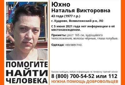 Ленинградские волонтеры разыскивают женщину, пропавшую больше 2 месяцев назад - online47.ru - Ленинградская обл. - Санкт-Петербург - р-н Всеволожский