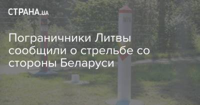 Пограничники Литвы сообщили о стрельбе со стороны Беларуси - strana.ua - Украина - Белоруссия - Ирак - Литва