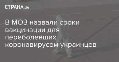 Игорь Кузин - В МОЗ назвали сроки вакцинации для переболевших коронавирусом украинцев - strana.ua - Украина