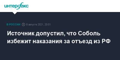 Любовь Соболь - Источник допустил, что Соболь избежит наказания за отъезд из РФ - interfax.ru - Москва - Россия - Стамбул