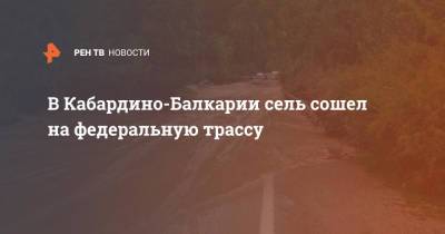 В Кабардино-Балкарии сель сошел на федеральную трассу - ren.tv - Россия - респ. Кабардино-Балкария - район Эльбрусский
