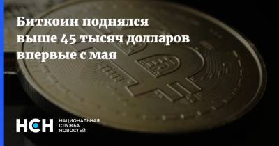 Биткоин поднялся выше 45 тысяч долларов впервые с мая - nsn.fm