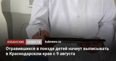 Отравившихся в поезде детей начнут выписывать в Краснодарском крае с 9 августа - kubnews.ru - Краснодарский край - Мурманск - Мурманская обл. - Адлер