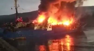 Пожар на российском судне «Таманго» в Норвегии: тушение прекращено из-за взрывов - eadaily.com - Норвегия - Россия - Владивосток - Киркенес
