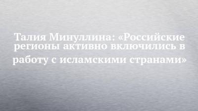 Талия Минуллина: «Российские регионы активно включились в работу с исламскими странами» - chelny-izvest.ru - Россия - респ. Татарстан - Казань - Стамбул