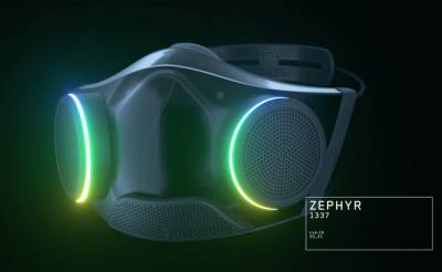 Razer переименовала свою умную защитную маску с RGB-подсветкой в Razer Zephyr и начала принимать заявки на бета-тестирование - itc.ua - Украина