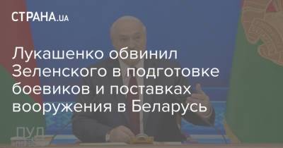 Владимир Зеленский - Александр Лукашенко - Лукашенко обвинил Зеленского в подготовке боевиков и поставках вооружения в Беларусь - strana.ua - Украина - Белоруссия