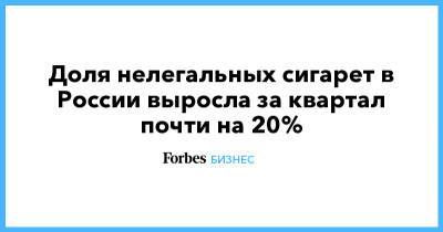 Доля нелегальных сигарет в России выросла за квартал почти на 20% - forbes.ru - Россия - Армения - Казахстан - Белоруссия - Киргизия