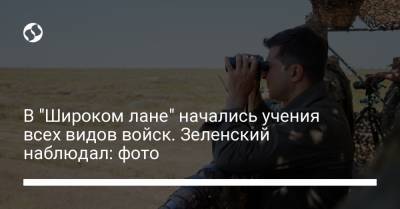 Владимир Зеленский - В "Широком лане" начались учения всех видов войск. Зеленский наблюдал: фото - liga.net - Украина