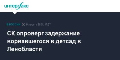 СК опроверг задержание ворвавшегося в детсад в Ленобласти - interfax.ru - Москва - Ленинградская обл. - р-н Всеволожский - Петербург