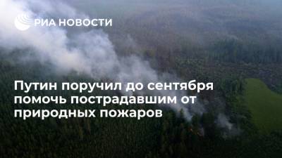 Владимир Путин - Президент России Путин поручил до 1 сентября оказать помощь пострадавшим от природных пожаров - ria.ru - Москва - Россия - Челябинская обл. - респ. Саха - республика Карелия
