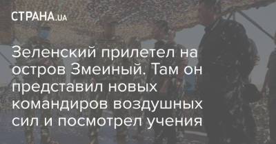 Владимир Зеленский - Зеленский прилетел на остров Змеиный. Там он представил новых командиров воздушных сил и посмотрел учения - strana.ua - Украина - Одесская обл. - Черное Море