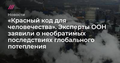 «Красный код для человечества». Эксперты ООН заявили о необратимых последствиях глобального потепления - tvrain.ru
