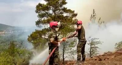 Ильхам Алиев - Мехрибан Алиева - Пожарно-спасательные силы МЧС проводят операции по тушению пожаров в Турции (ФОТО/ВИДЕО) - trend.az - Турция - Азербайджан