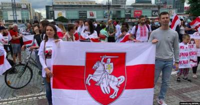 Marches In Warsaw, Kyiv Protest Repression In Belarus On Eve Of Election Anniversary - udf.by - Belarus - Poland - Russia - Twitter