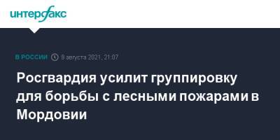 Росгвардия усилит группировку для борьбы с лесными пожарами в Мордовии - interfax.ru - Москва - республика Мордовия