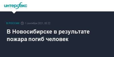 В Новосибирске в результате пожара погиб человек - interfax.ru - Москва - Россия - Новосибирск - район Ленинский